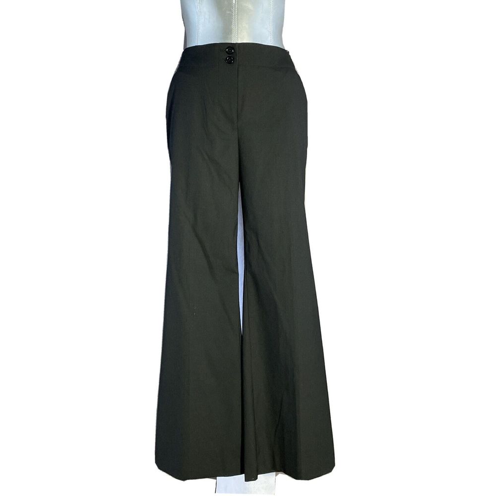 NEW Chicos Dress Pant Black 0 Short Lexington Flatters Ultimate Fit Wide Leg M 6